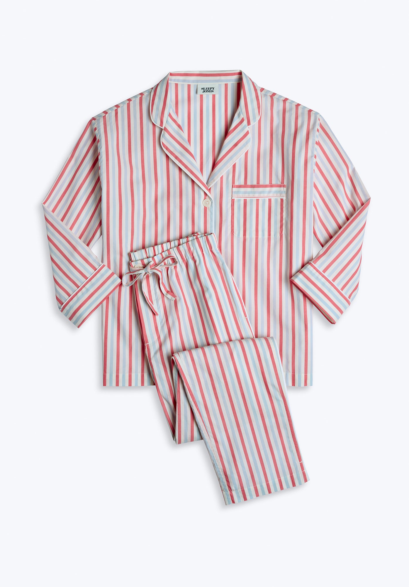 Marina Pajama Set - Soft Cotton Striped Sleepwear for Women | Cozy Lounge & Sleepwear for Home Relaxation