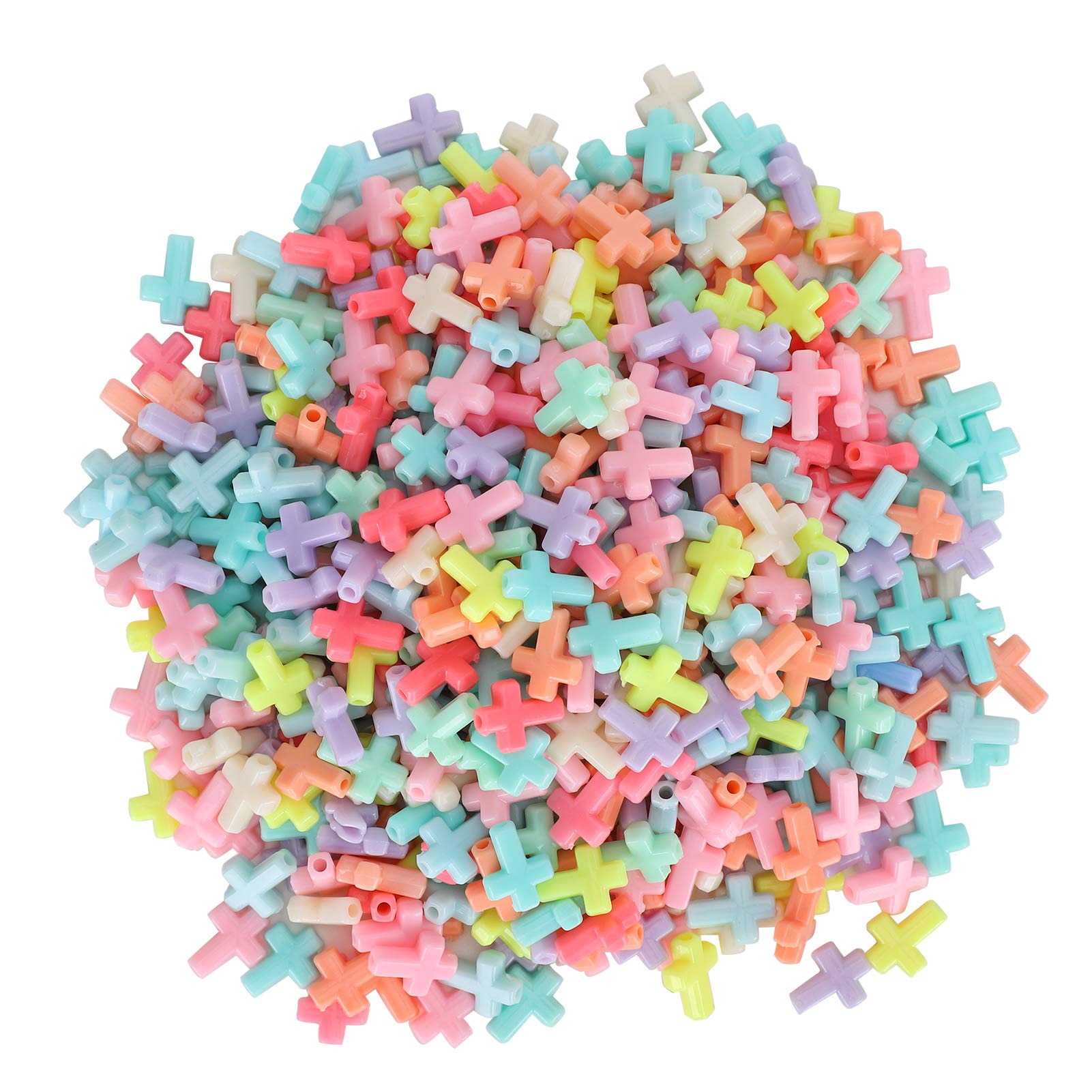 DIY Chunky Acrylic Cross Beads for Necklaces & Vase Filling - Perfect for Jewelry Making, Home Decor, and Craft Projects