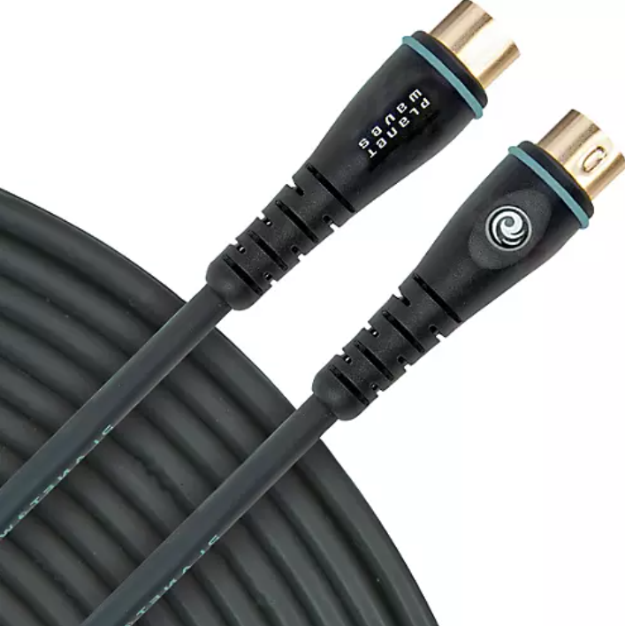 D'Addario Planet Waves MIDI Cable 5 ft - High-Speed Digital Audio Cable for Keyboards, Synthesizers & Music Production - Perfect for Home Studios & Live Performances