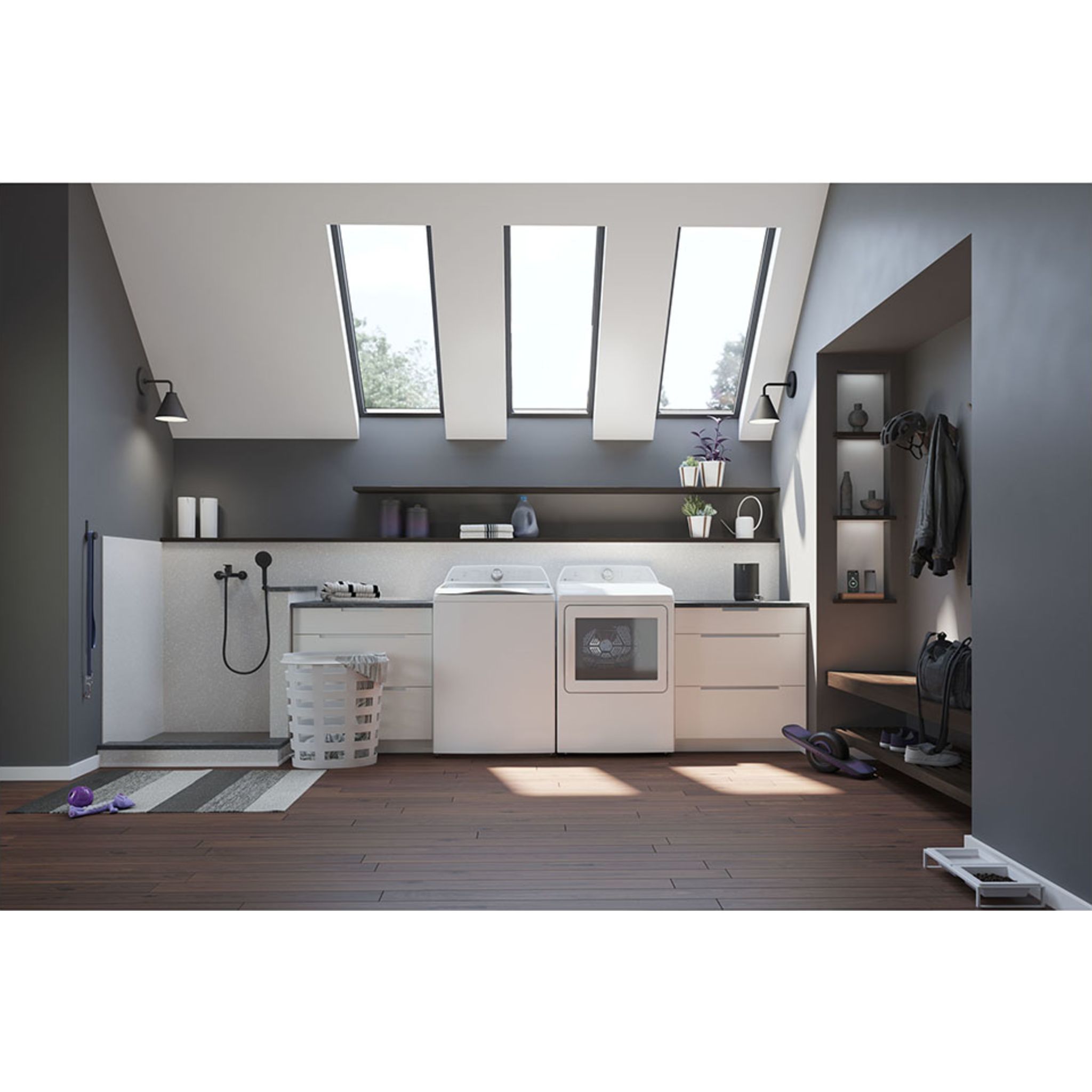 GE Profile 7.4 Cu Ft Smart Electric Dryer with Steam & WiFi - White (PTD60EBMRWS) - Perfect for Large Families & Laundry Rooms
