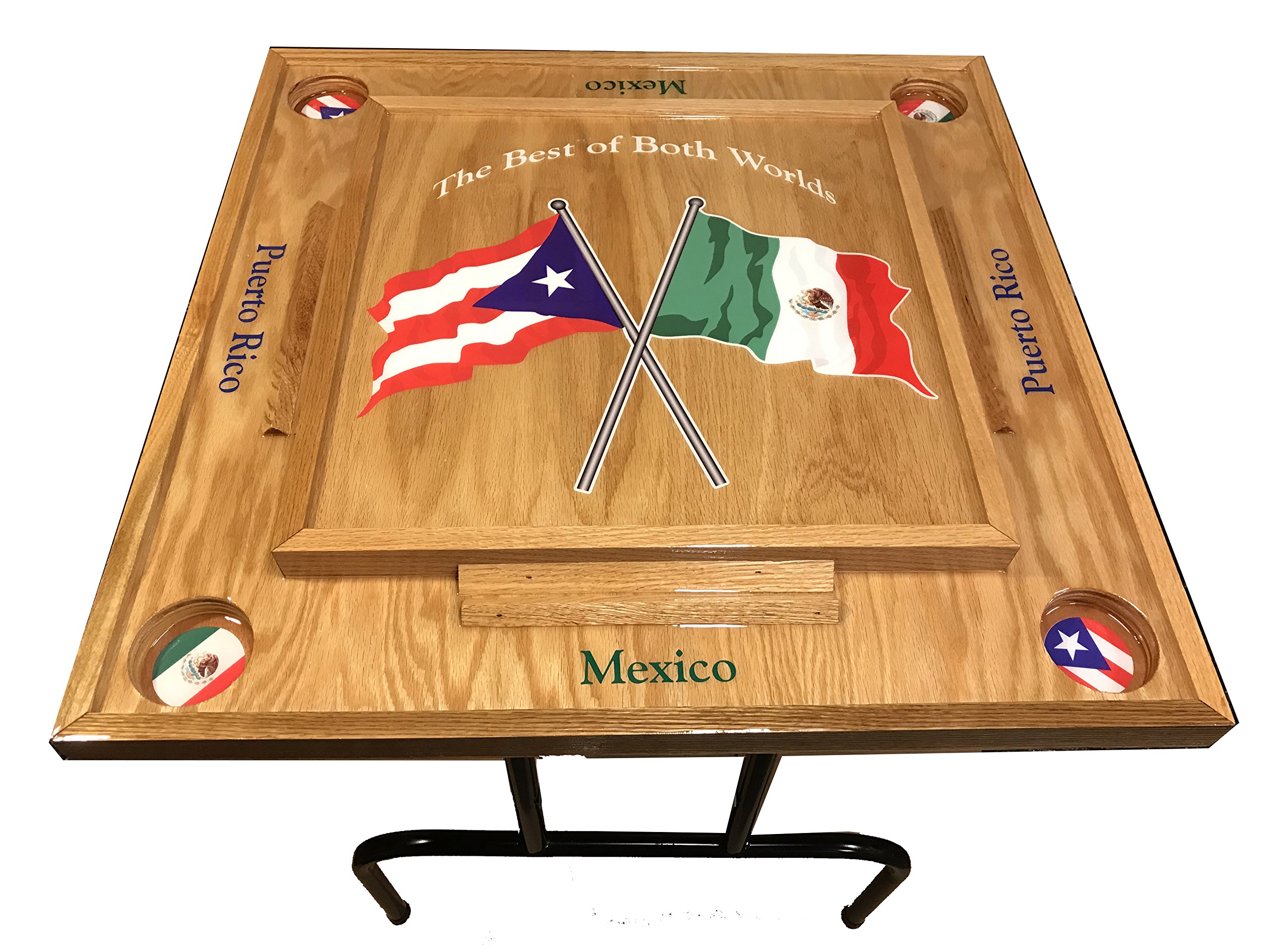 Premium Puerto Rico & Mexico Style Dominoes Table - Classic Wooden Game Table for Family Fun, Parties & Outdoor Gatherings