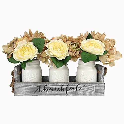 3-White Jar Table Centerpieces