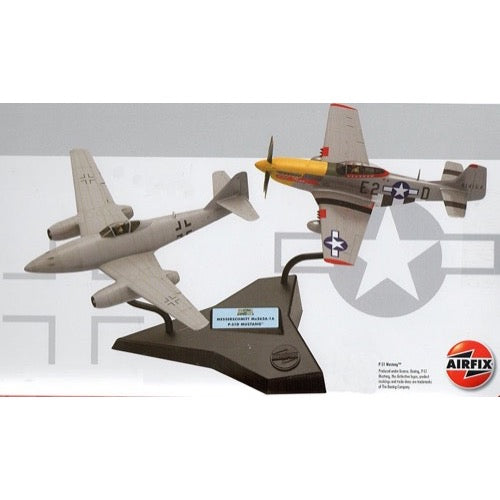 Airfix A50135 1/72 Scale Dogfight Spitfire 1A vs Messerschmitt Bf109E Model Kit - WWII Aircraft Battle Set for Collectors & Hobbyists - Perfect for Display, Dioramas & Historical Reenactments