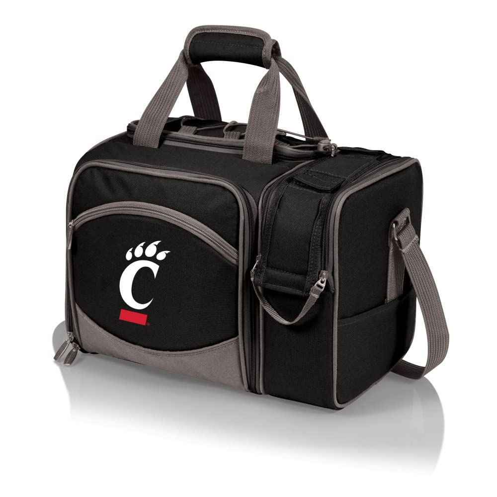 Picnic TIME NCAA Malibu Insulated Cooler Tote with Picnic Set - Portable Picnic Basket for Outdoor Gatherings, Beach Trips & Tailgating Parties