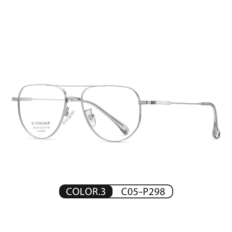 Brightzone Women's Full Rim Square Double Bridge Titanium Eyeglasses Frame 62019 - Lightweight & Durable Glasses for Work, Reading & Fashion