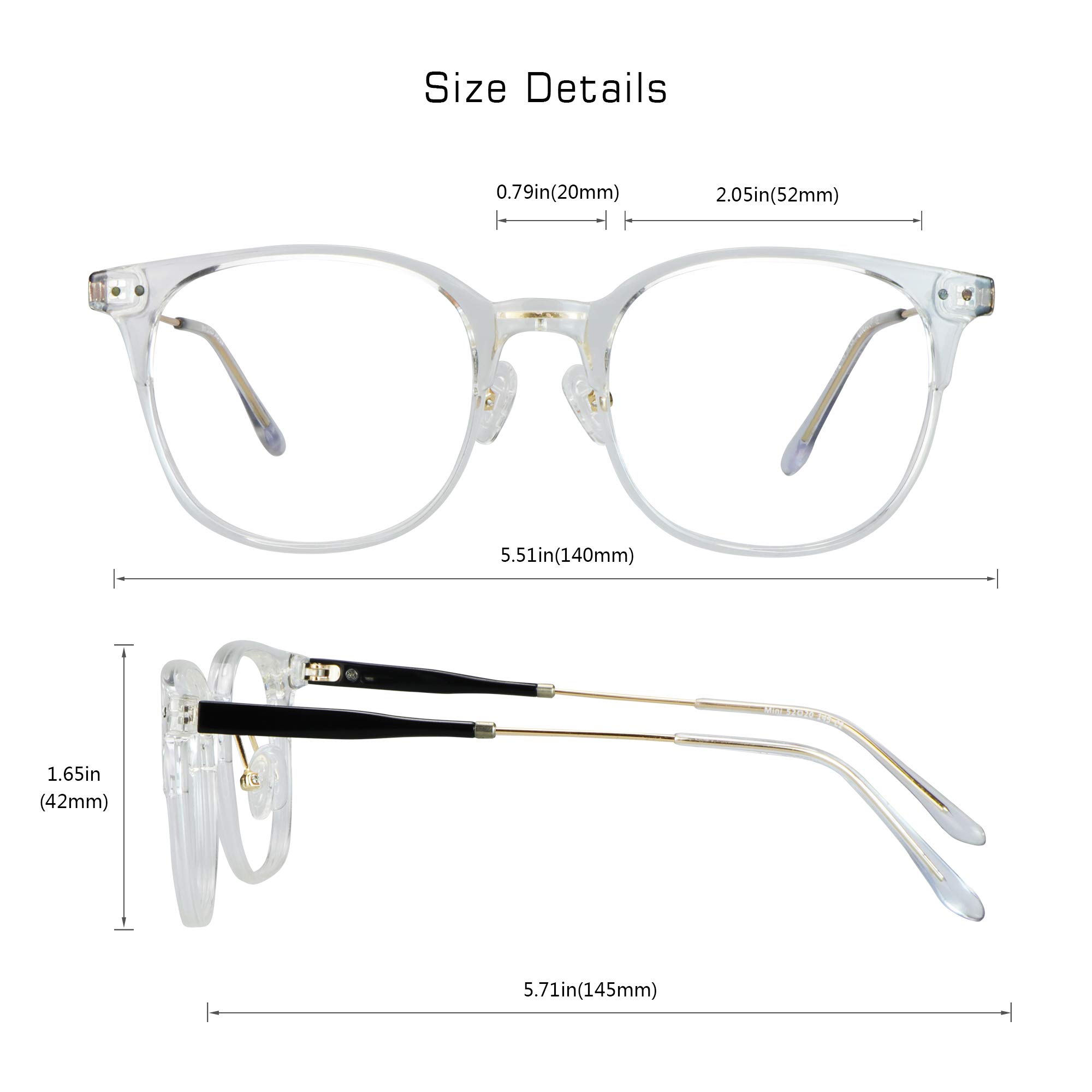 VisionGlobal Blue Light Blocking Glasses for Women & Men - Anti Eyestrain Computer Glasses with Stylish Oval Frame - Perfect for Office Work, Gaming & Screen Time