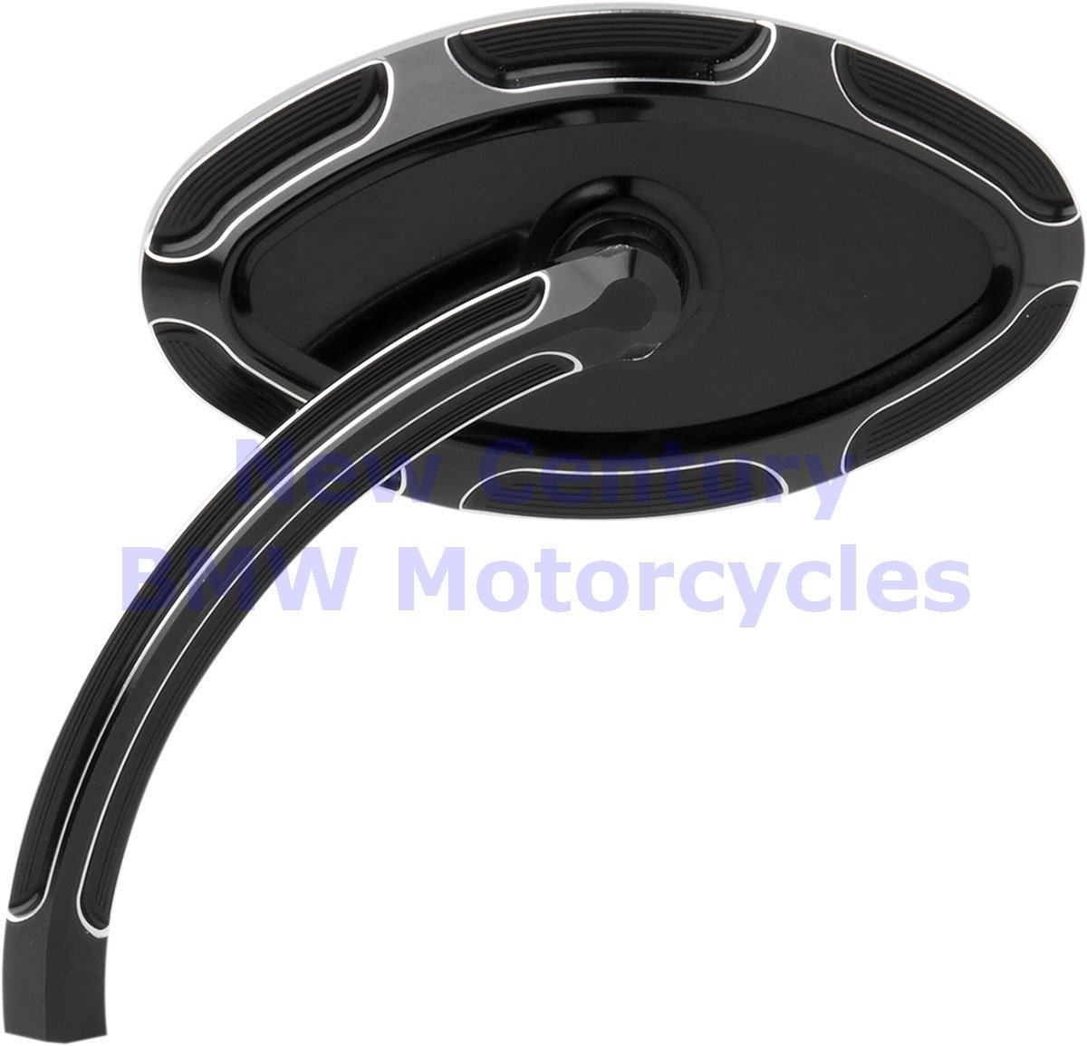ARLEN NESS Beveled Cat Short Stem Black Left Side Mirror for Motorcycles - Perfect for Harley Davidson, Cruiser & Chopper Bikes
