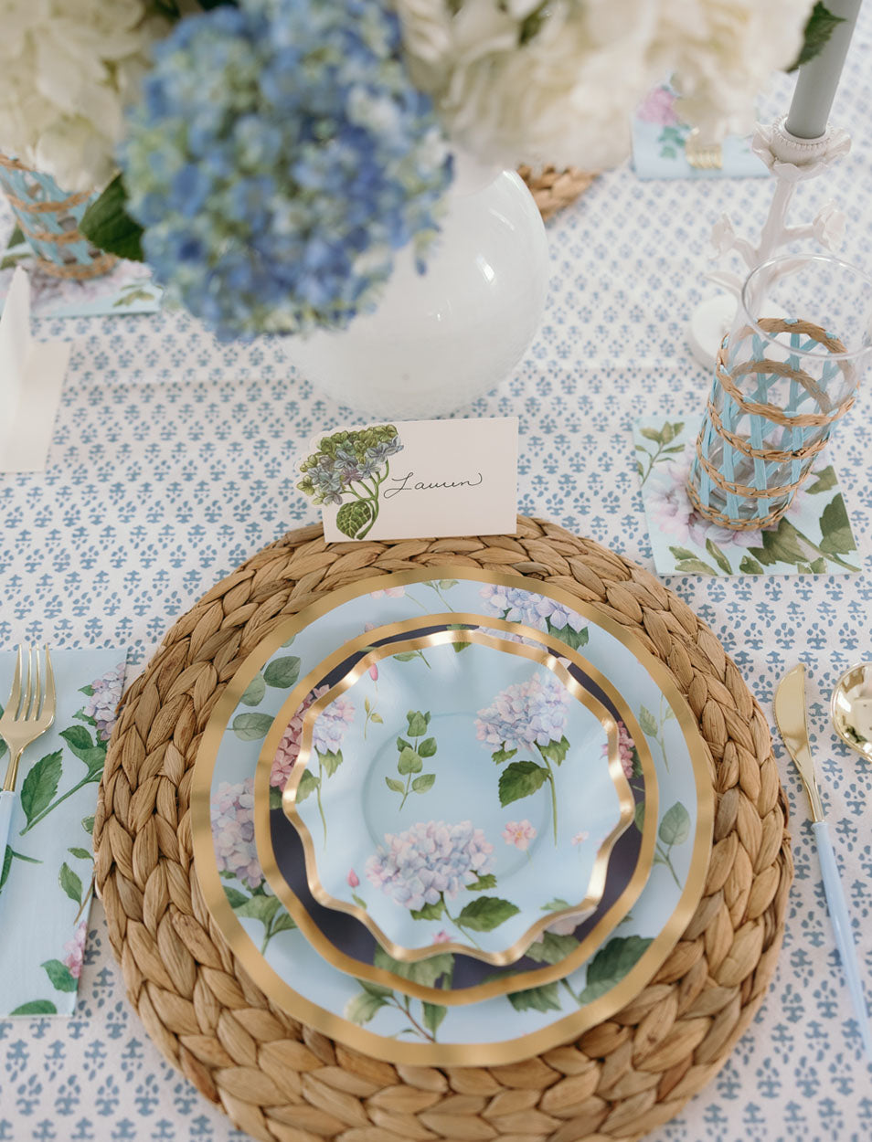 Hydrangea Foil Appetizer & Dessert Bowls - 8 Pack for Party Serving, Candy Display, and Elegant Table Decor