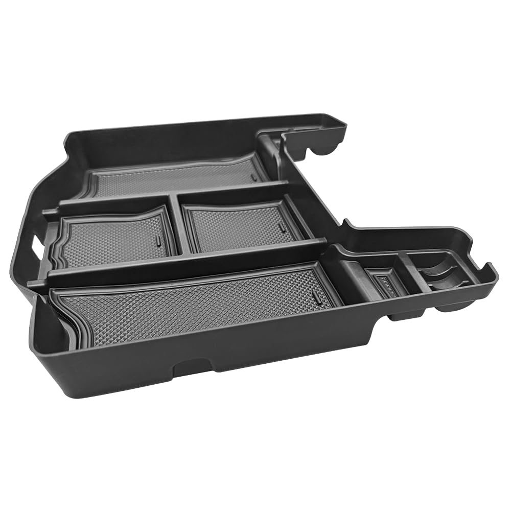 Vesul Center Console Organizer for Dodge RAM 1500/2500/3500 (2019-2024) - ABS Armrest Storage Tray & Secondary Insert | Perfect for Road Trips, Work Commutes & Daily Organization