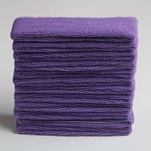 12pcs x purple cotton sweatband headbands