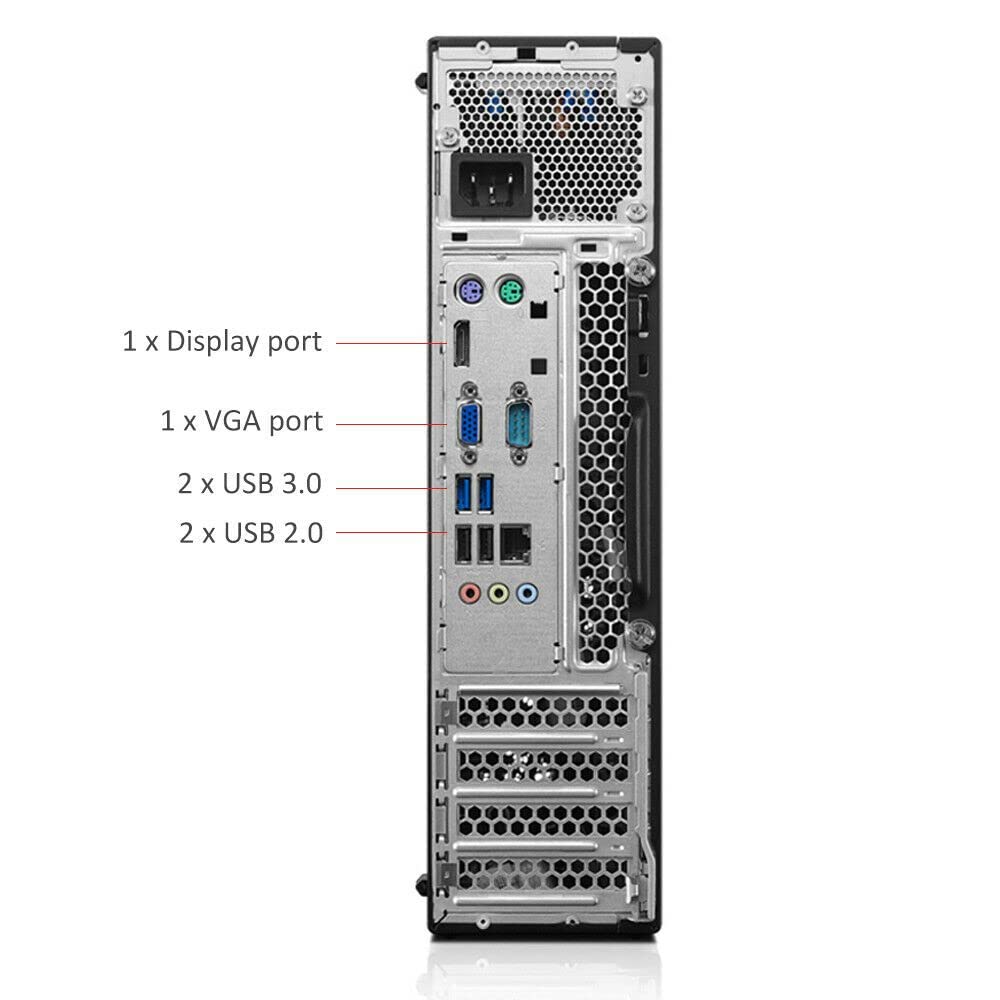 Lenovo ThinkCentre M700 SFF Gaming Desktop PC - Intel Core i7-6700 up to 4.0GHz, 32GB RAM, 512GB SSD + 2TB HDD, NVIDIA GT 1030 2GB, WiFi, Bluetooth, DVD-RW, Wireless Keyboard & Mouse, Windows 10 Pro (Renewed) - Perfect for Gaming, Office Work & Home Entertainment