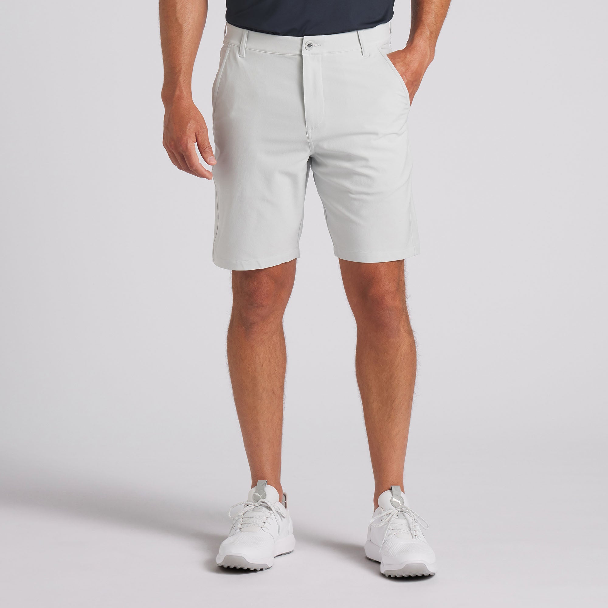 101 Solid 9 Golf Shorts for Men - Comfortable & Breathable Ash Gray Athletic Shorts | Perfect for Golfing, Running & Casual Wear