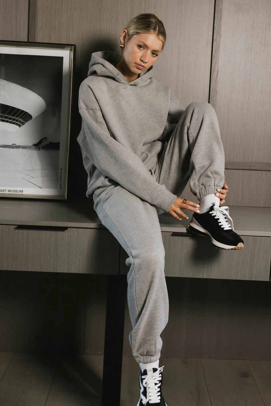 Comfy Out of Office Sweatpants for Women - Heather Grey Lounge Pants | Perfect for Home, Yoga & Relaxation | FINAL SALE