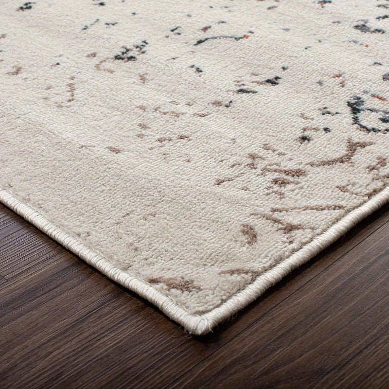 Ulani Modern Distressed Damask Area Rug - Non-Slip Indoor Runner Carpet for Living Room, Bedroom, Hallway - Soft Bohemian Home Decor