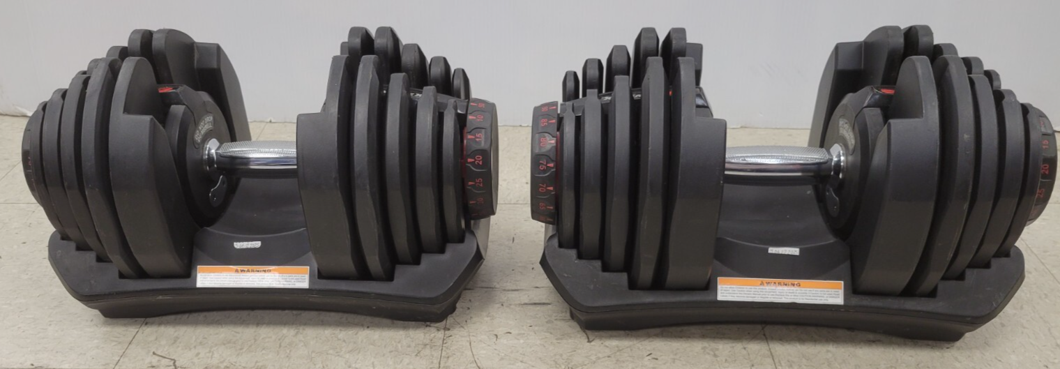 Bow Flex 2x 90LBS Adjustable Dumbbells Set - Home Gym Strength Training Equipment for Weight Lifting, Muscle Building & Fitness Workouts - Perfect for Home, Office or Garage Gym