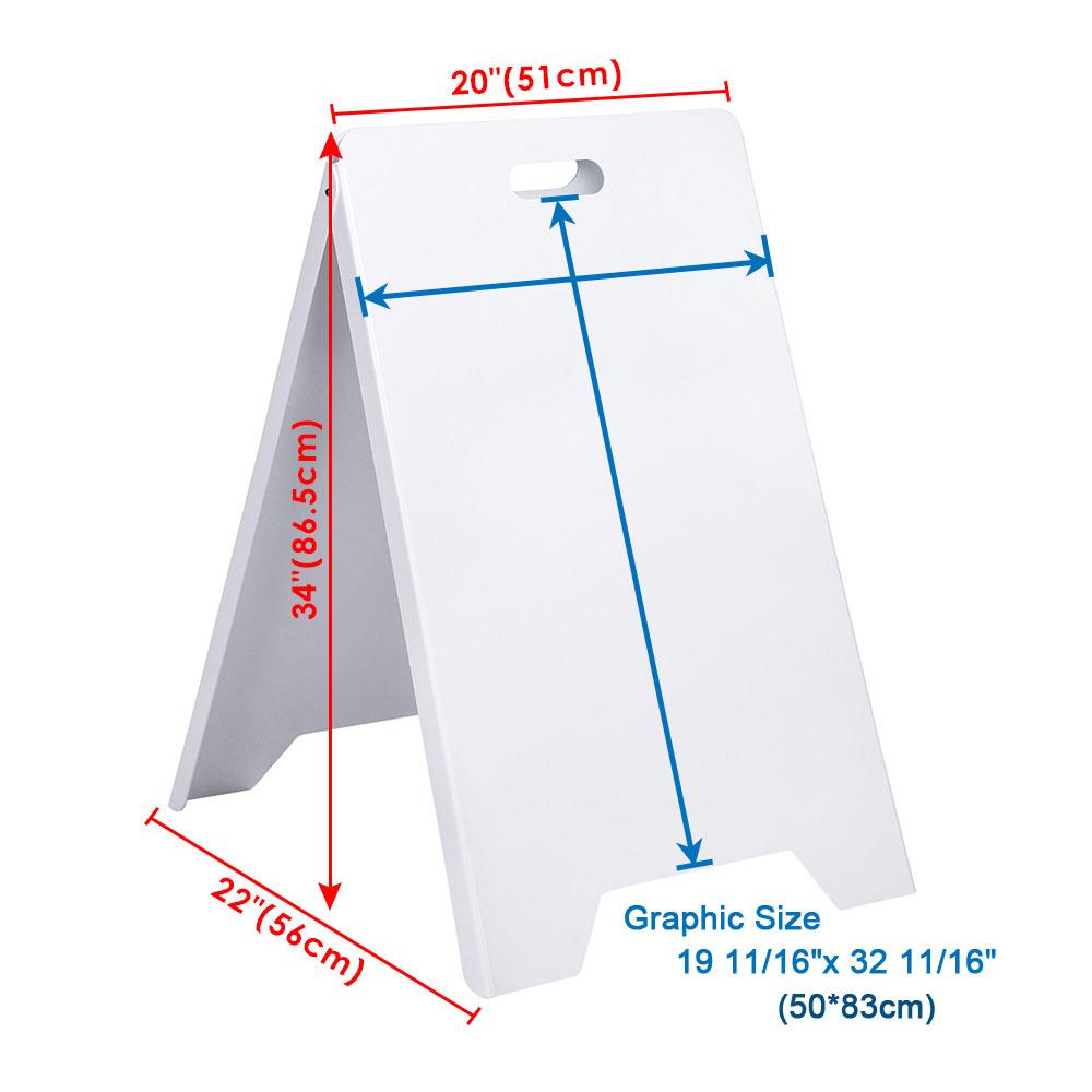 TheLAShop 19x32 Sidewalk Sign A-Frame Sandwich Board with Handle - Durable Outdoor Advertising Sign for Restaurants, Retail Stores & Events - Perfect for Sidewalk Sales, Promotions & Daily Specials