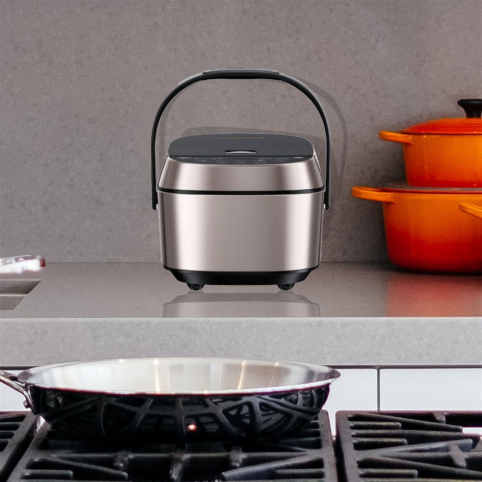Midea 5L Multi-Function IH Rice Cooker - Smart Induction Heating Electric Pot with 10 Cooking Modes for Perfect Rice, Soup, Stew & More - Ideal for Home, Dorm & Office Use