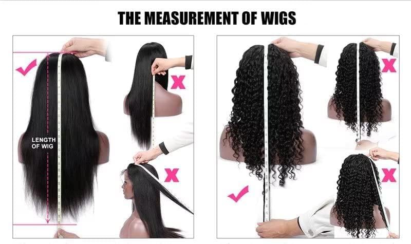 Zealady 24 Inch Deep Wave V Part Human Hair Wig for Women - 12A Virgin Hair, Glueless No Sew Clip-In Half Wig - Perfect for Daily Wear, Parties & Special Occasions