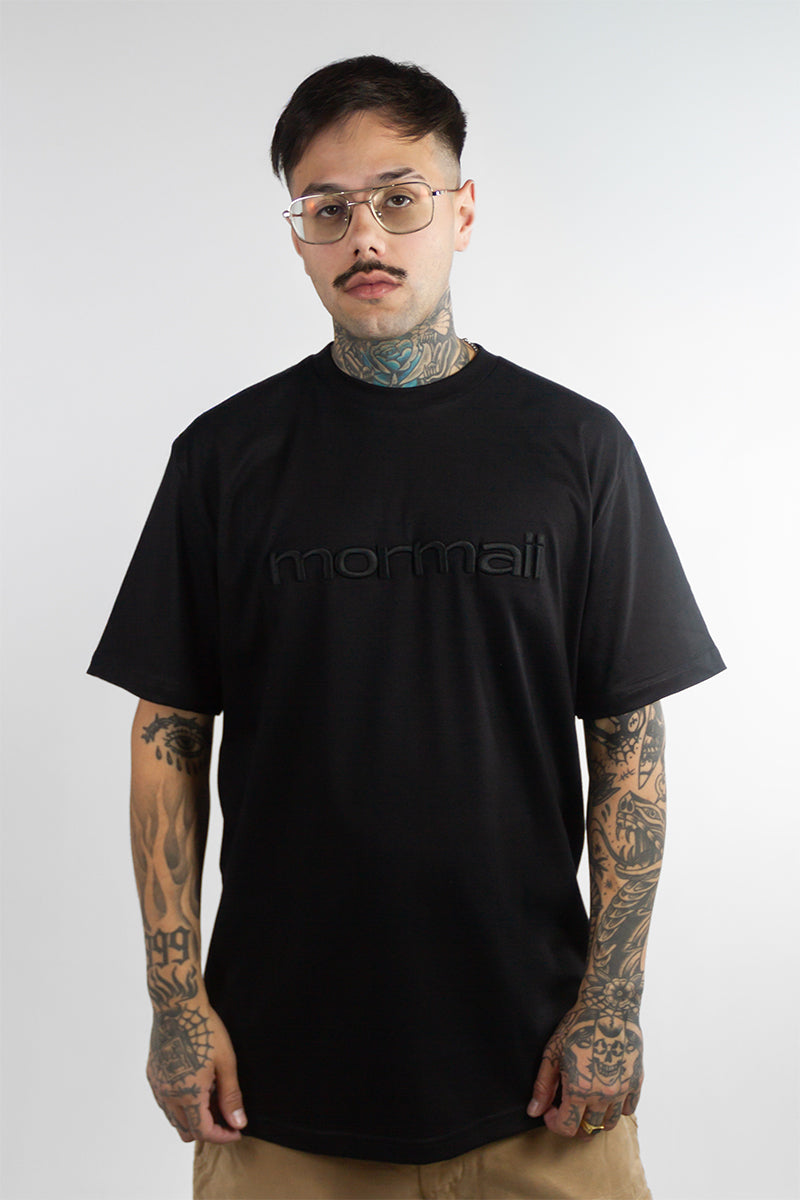 Mormaii Men's Grip Black T-Shirt Size 13 - Comfortable Athletic Shirt for Running, Gym Workouts & Casual Wear