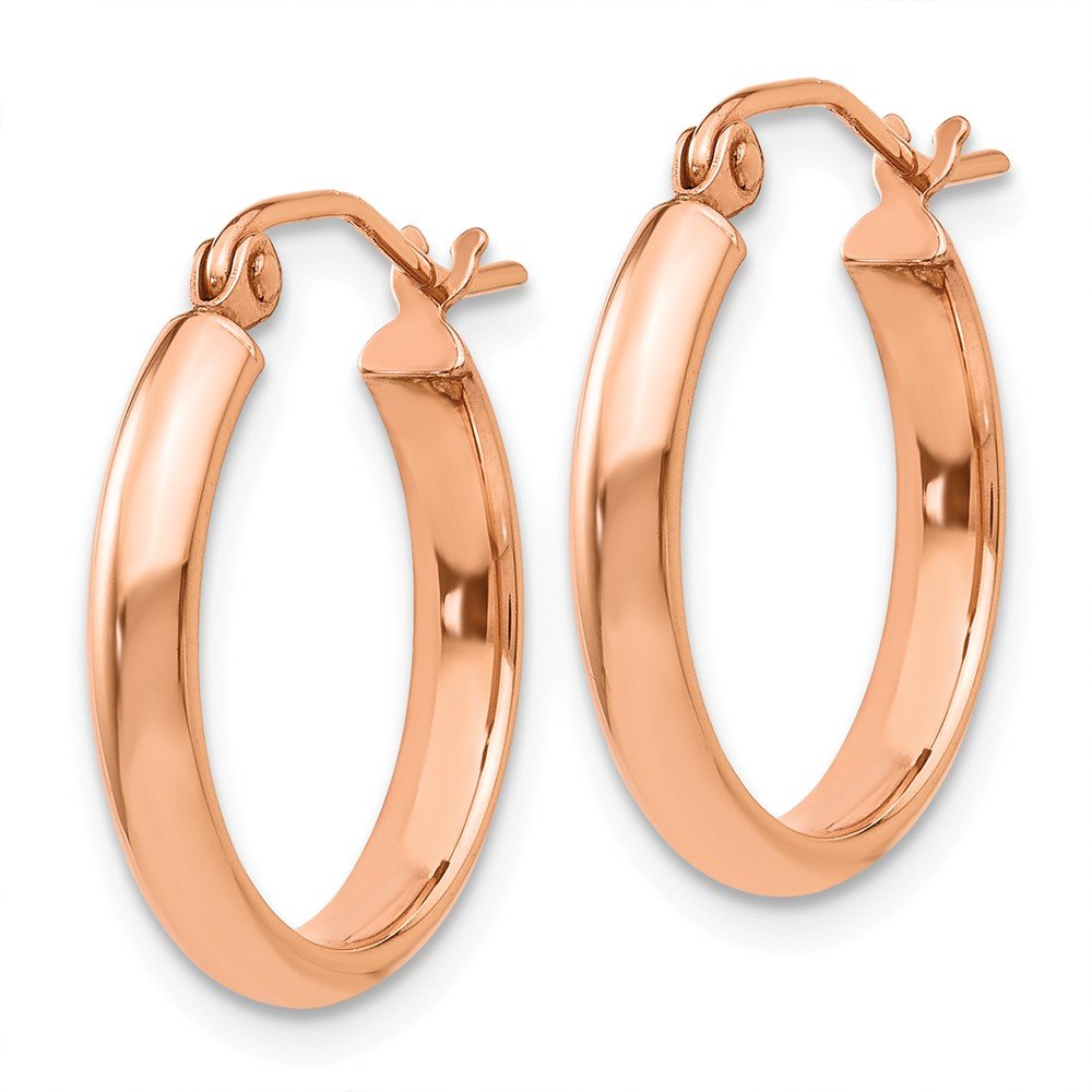 14K Rose Gold Hoop Earrings for Women - Dainty Huggie Hoops, Hypoallergenic Solid Gold Everyday Jewelry - Perfect for Gifts, Parties & Date Nights