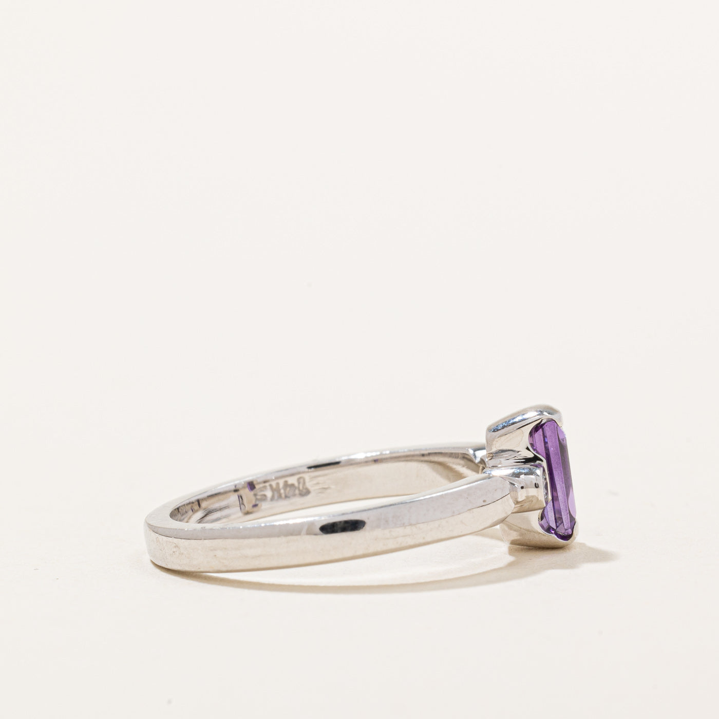 Amethyst and Diamond Ring - 0.25ct Amethyst with 0.04ctw Diamond Accents - Size 6.25 - Elegant Purple Gemstone Jewelry for Women - Perfect for Engagement, Anniversary, and Special Occasion Gifts