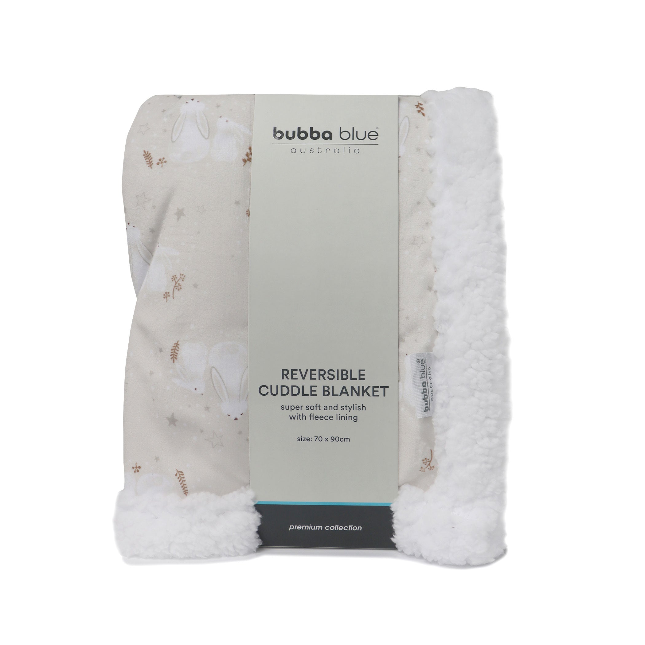 Bunny Dreams Reversible Fleece Cuddle Blanket - Soft Cozy Flannel Throw for Adults & Kids - Perfect for Bed, Sofa, and Travel
