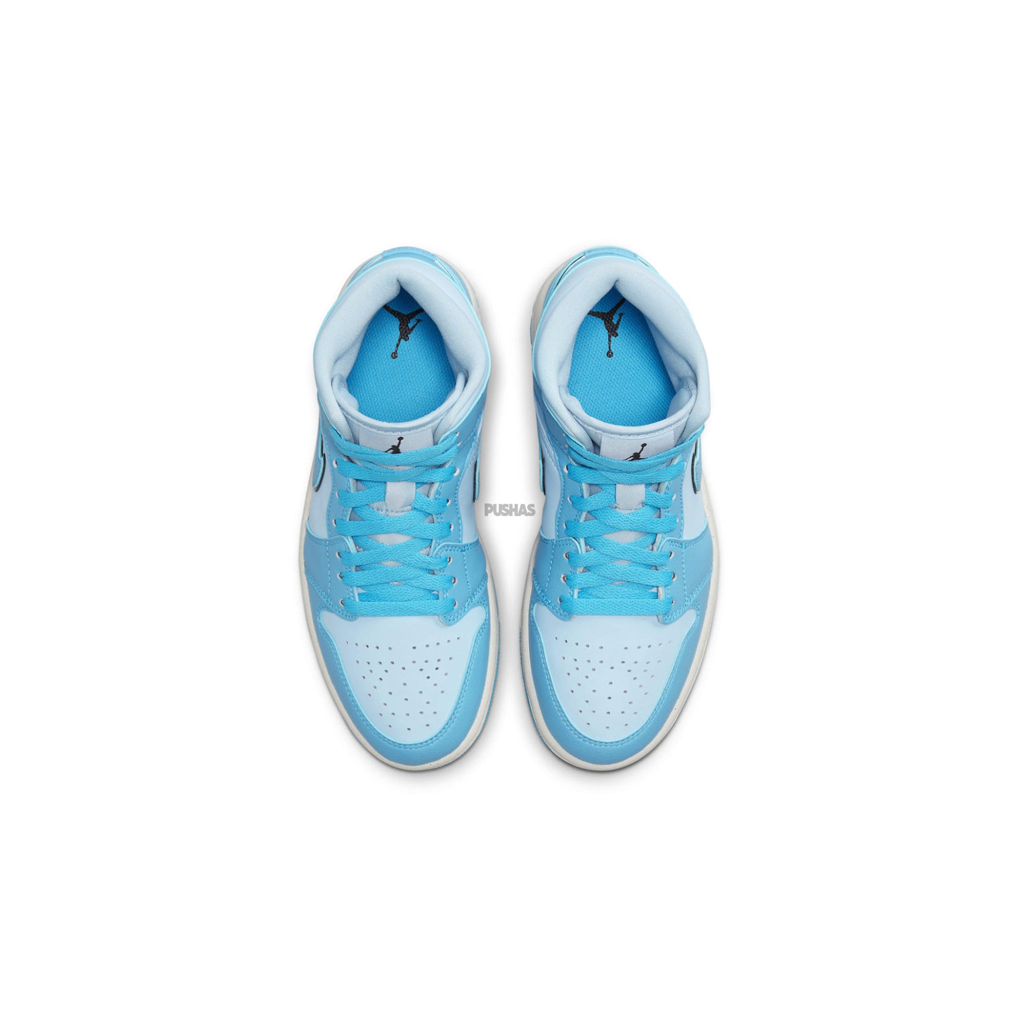 Air Jordan 1 Mid 'University Ice Blue' Women's Basketball Shoes (2022) - Comfortable Sneakers for Running, Gym Workouts & Casual Streetwear Fashion