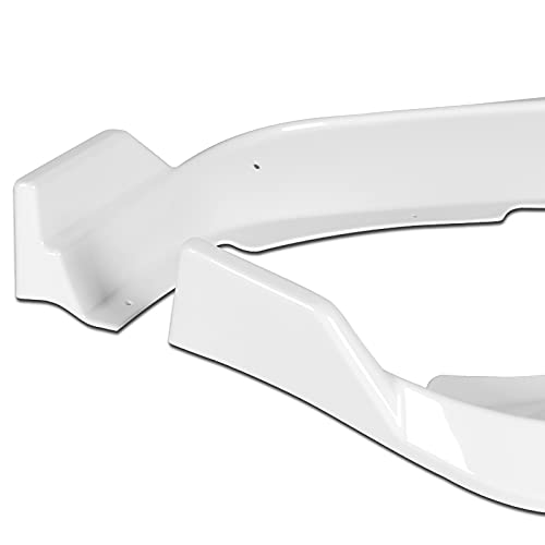HYPERSPEED 3PCS Front Bumper Spoiler Lip - STP Style ABS Body Kit for 2011-2014 Dodge Charger | Painted White Car Exterior Accessories | Splitter Trim Protection | Enhances Aerodynamics & Sporty Look for Street Racing & Car Shows