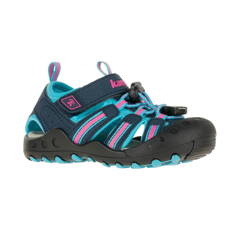 Kamik Navy/Teal Crab Baby & Toddler Sandals - Waterproof Beach Shoes for Boys & Girls - Perfect for Summer Play, Poolside & Outdoor Adventures