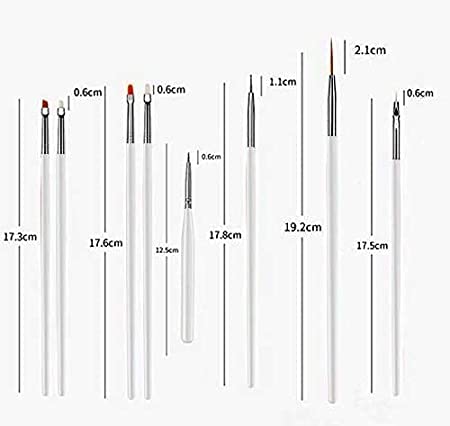 GOLD MAX 15-Piece Professional Nail Art Brush Set - UV Polish & Acrylic Nail Design Tools with Painting Pens (Pink) for Salon, Home Manicure & DIY Nail Art