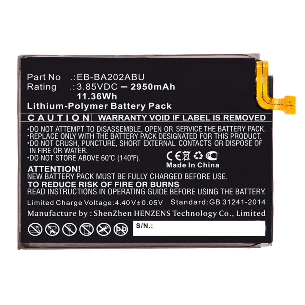 Synergy Digital Replacement Battery for Samsung Galaxy S10 - 2950mAh High Capacity Li-Polymer Battery Compatible with EB-BA202ABU & GH82-20188A - Perfect for Extended Usage, Travel & Emergency Power Backup