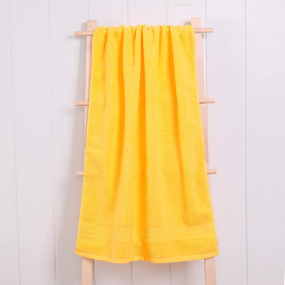 Premium 100% Cotton Bath Towel Set - Ultra Soft & Absorbent Large Bath, Hand & Face Towels for Adults & Kids (3-Piece Set, Yellow) - Perfect for Home, Hotel & Spa Use