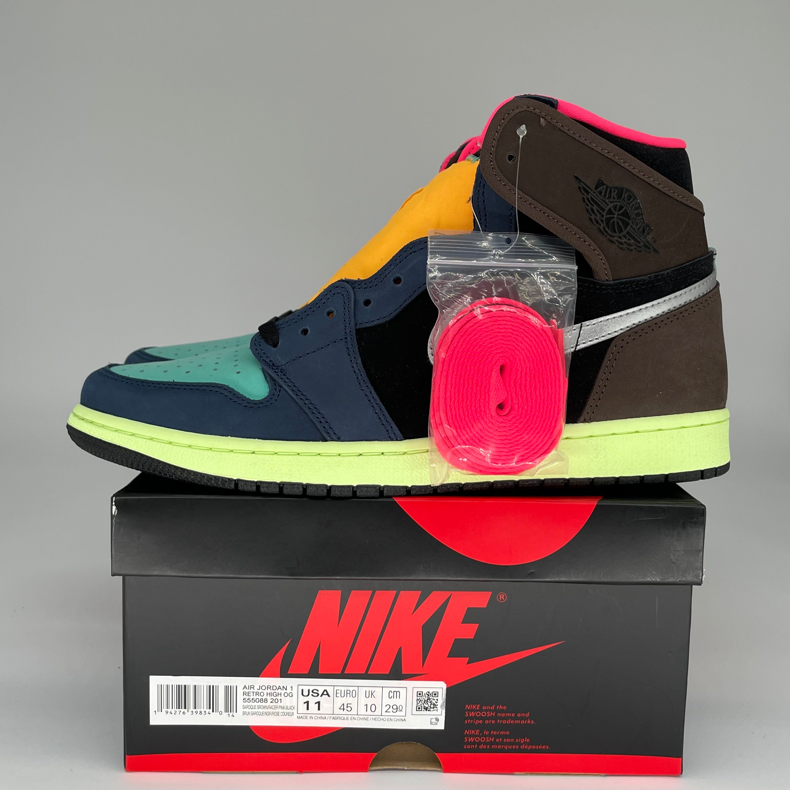 AIR JORDAN 1 BIO HACK Sneakers Men's Size 11 - Style 555088-201 | Retro Basketball Shoes for Streetwear & Casual Outfits