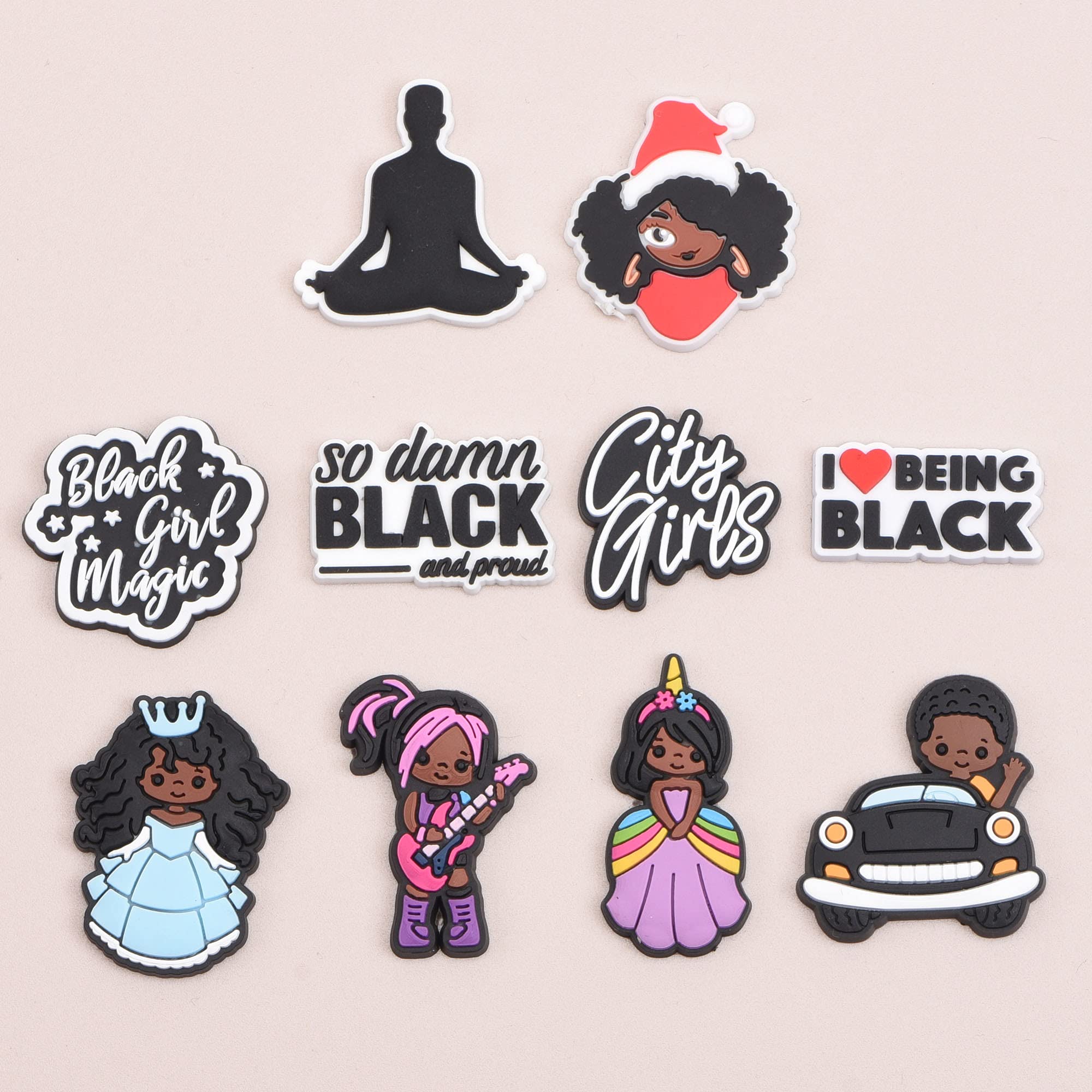 UNN Black Lives Matter Shoe Charms - Decorative Accessories for Kids, Girls, Women | Birthday Gifts, Party Supplies | Perfect for Sneaker Customization & Social Justice Events