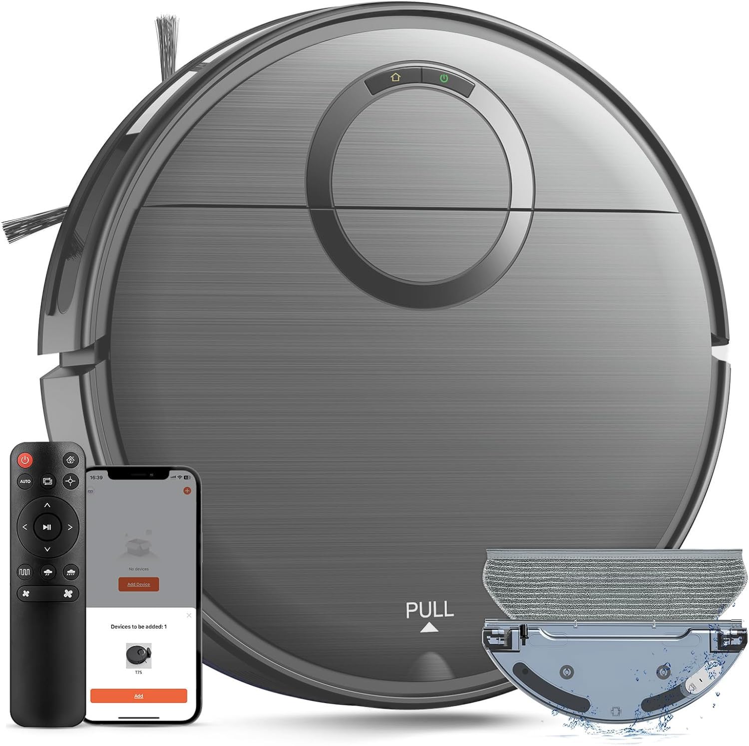 MAMNV 2-in-1 Robot Vacuum and Mop Combo with 2000Pa Max Suction, Wi-Fi/App Control, Self-Charging - Smart Robotic Cleaner for Pet Hair, Hard Floors & Low-Pile Carpets | Perfect for Home, Office & Apartment Cleaning