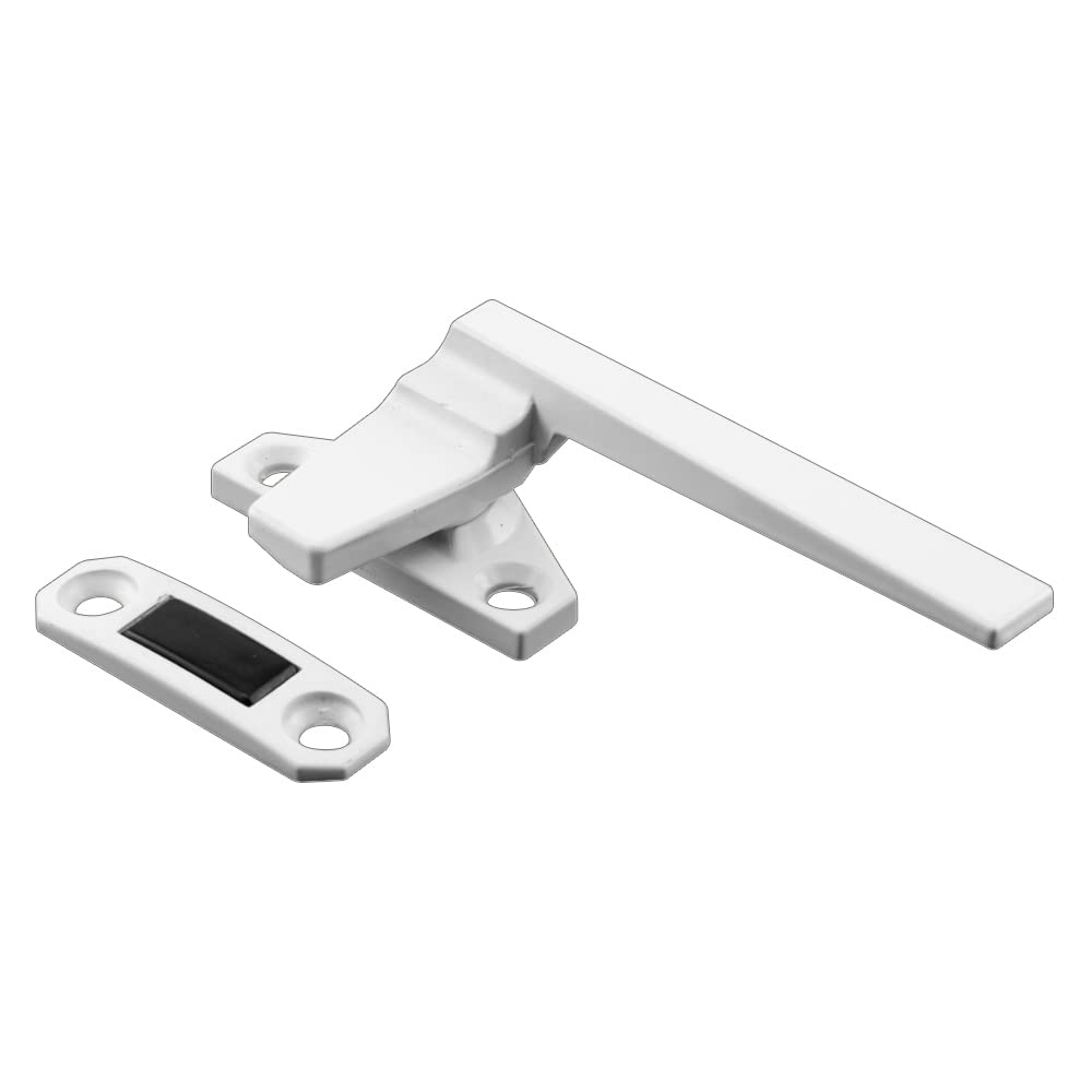 Prime-Line H 3821 White Right-Handed Casement Window Locking Handle with Offset Base - Single Pack for Secure Home & Office Windows