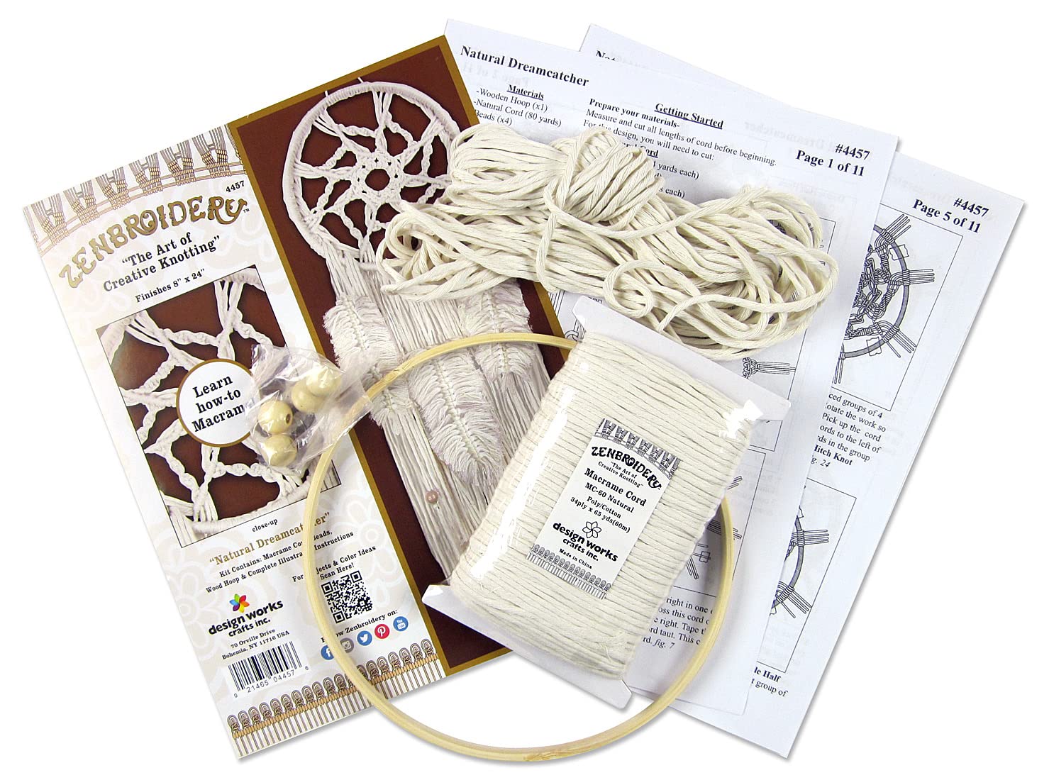 DIY Natural Dream Catcher Macrame Kit - Handmade Boho Wall Hanging Decor for Bedroom, Nursery & Meditation Space | Complete Craft Kit with Instructions
