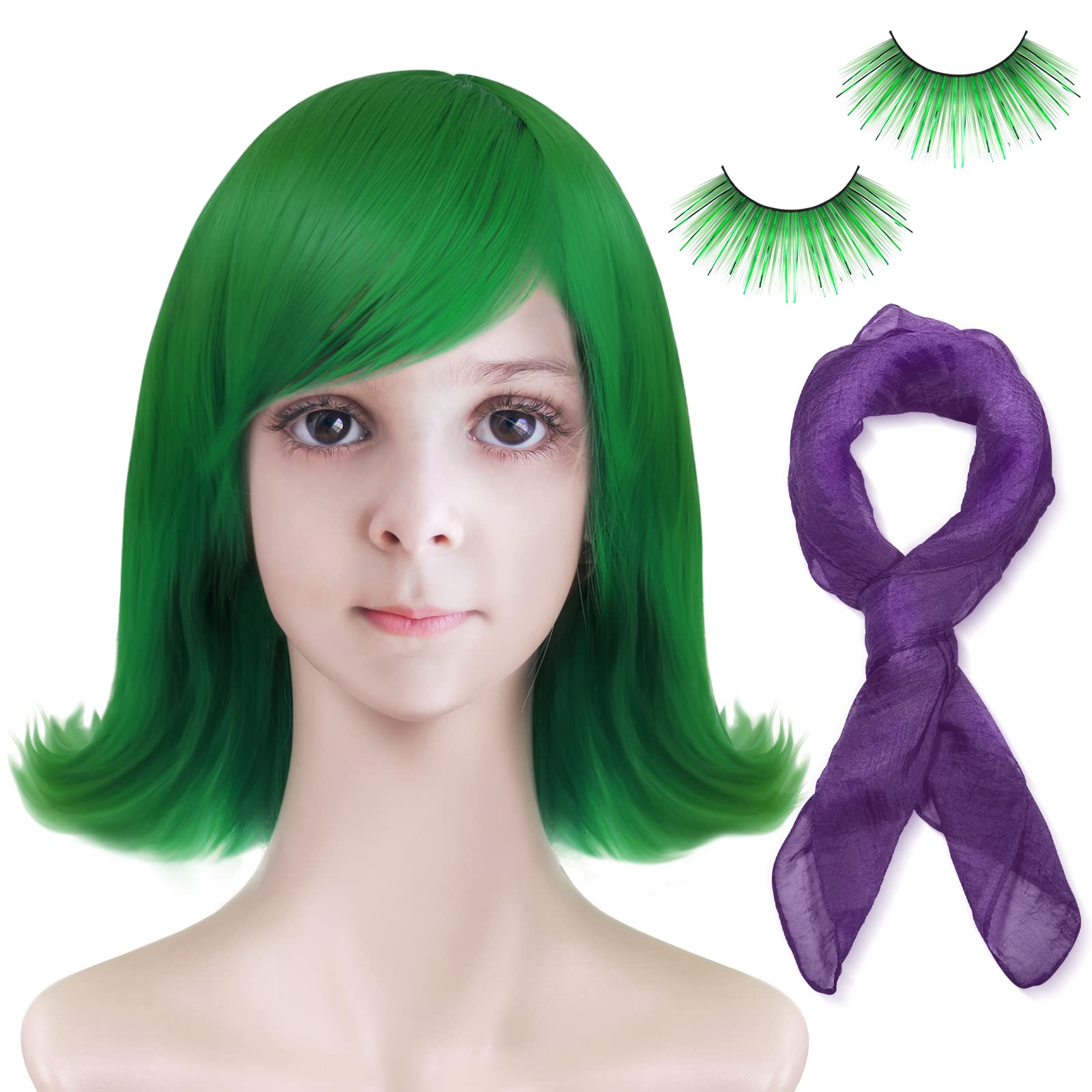 Chuangdi 3-Piece Halloween Cosplay Wig Set - Elegant Movie-Inspired Wigs with Accessories for Women's Costume Parties | Perfect for Halloween, Cosplay Events & Themed Celebrations