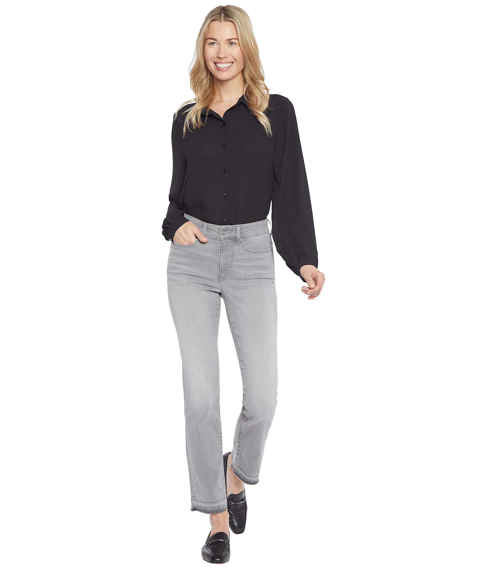 NYDJ High-Rise Marilyn Straight Jeans with Release Hem in Hamstead - Comfortable Women's Denim Pants for Work, Casual & Everyday Wear