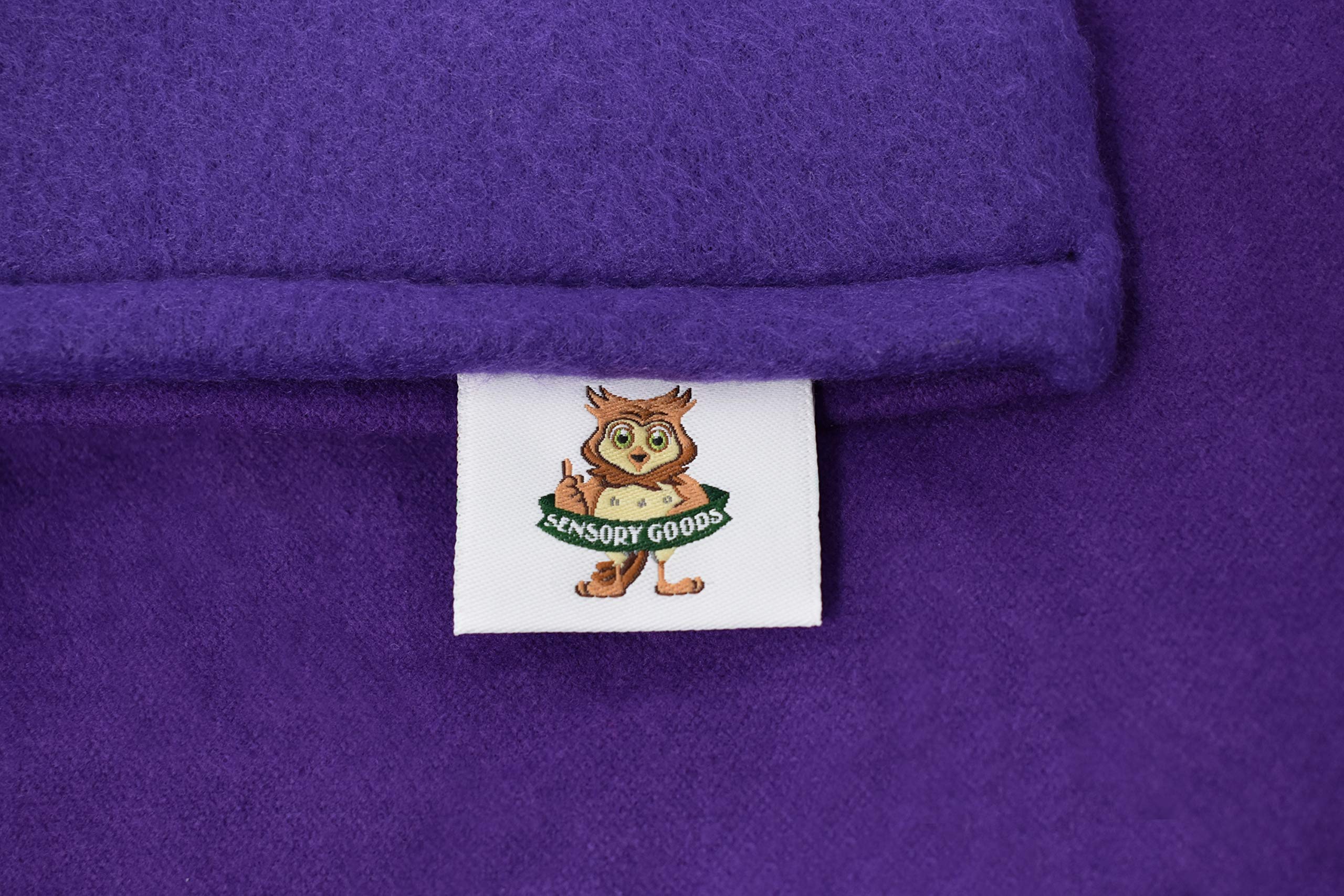 11lb Medium Weighted Blanket for Adults - Purple Fleece/Flannel (58'' x 41'') - Made in USA - Anxiety Relief & Better Sleep - Perfect for Stress Relief, Relaxation, and Sensory Needs