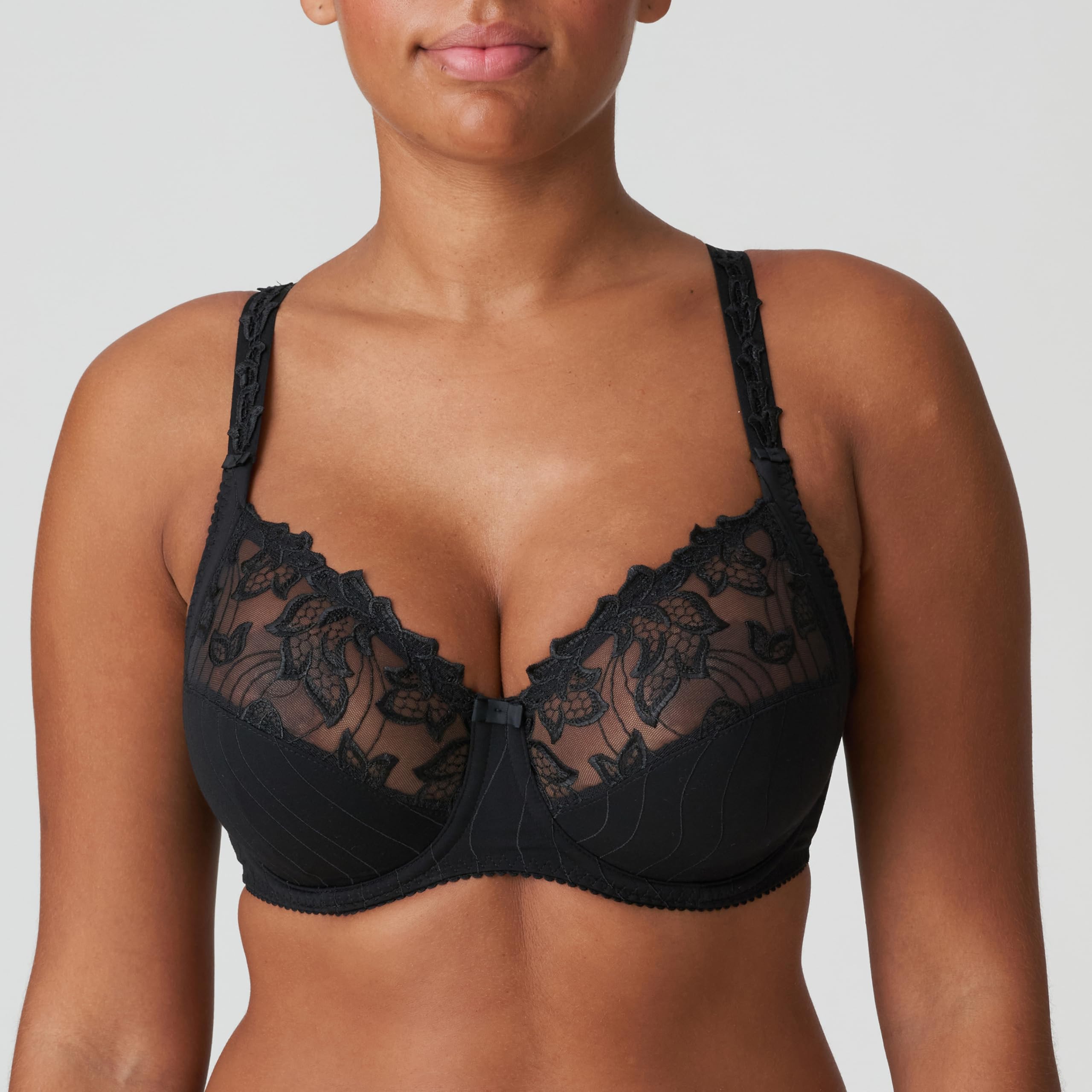 PrimaDonna Deauville Side Support Bra 38J - Full Coverage Underwire Bra for Large Bust, Black | Perfect for Everyday Comfort & Special Occasions