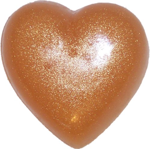 Eclectic Lady Heart-Shaped Coffee Scented Gold Soap Bar - 3 oz | Handmade Natural Soap for Valentine's Gift, Romantic Bath, or Home Decor