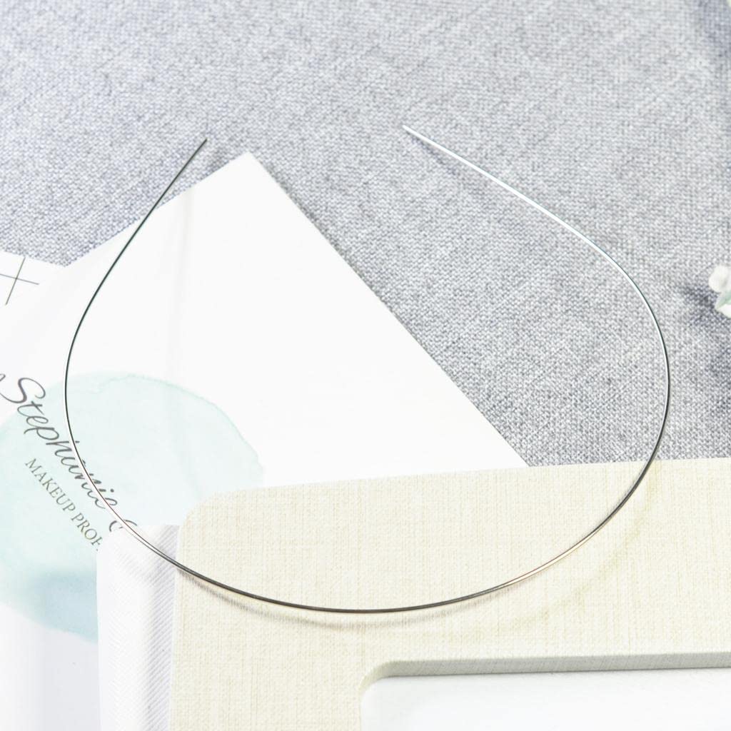 Zalati 10-Pack Stainless Steel Hair Hoops for DIY Headband Making - 1.2mm No Teeth Hair Bands - Perfect for Crafting, Fashion Accessories & Hair Styling