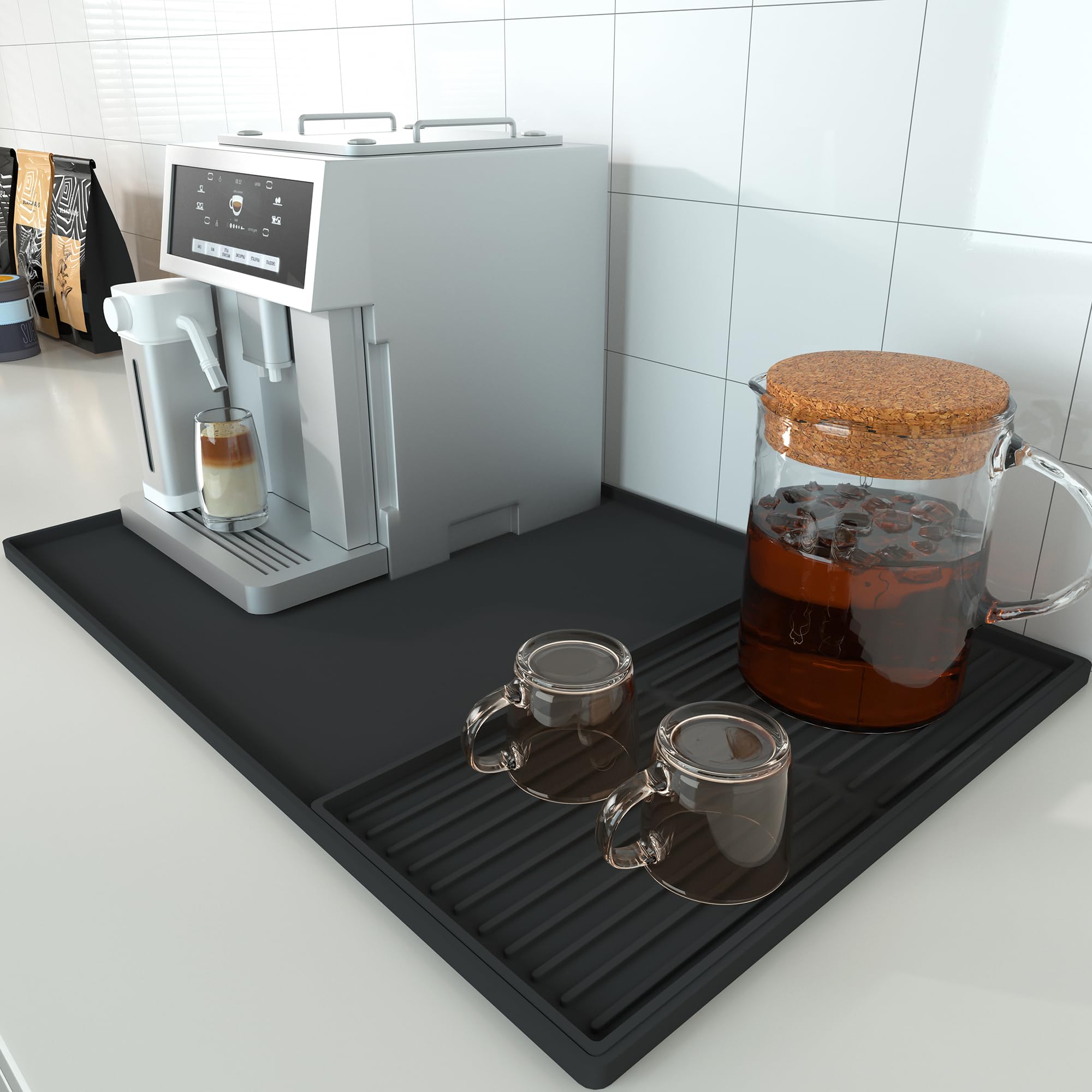 Premium Silicone Coffee Bar Mat Set - 24