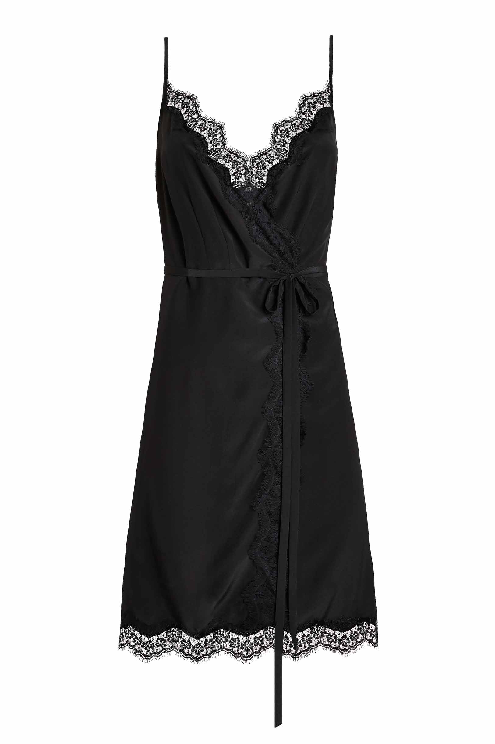 Ivory Silk & Lace Wrap Slip - Elegant Women's Nightwear for Bridal, Boudoir & Special Occasions