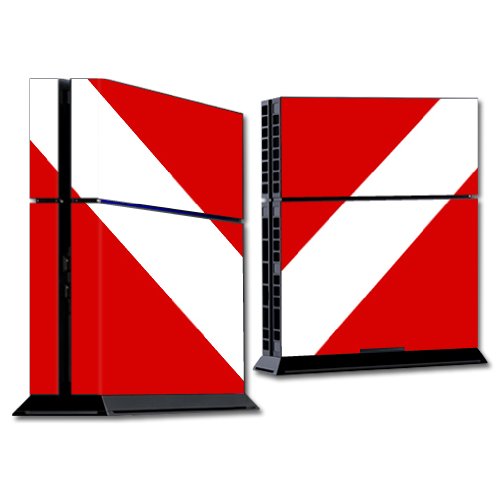 MightySkins PS4 Console Skin Wrap Sticker - Compatible with Sony PlayStation 4 - Scuba Flag Design - Protective Vinyl Decal for Gaming Setup & Customization