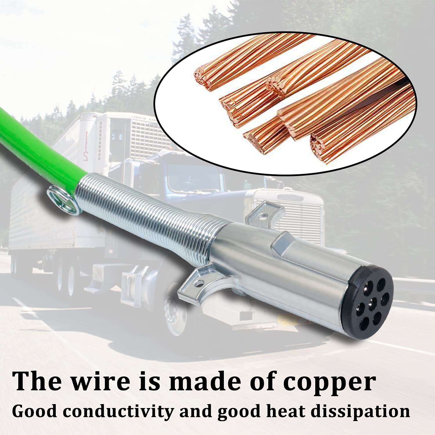 CheeMuii 15ft 3-in-1 Semi Truck Air Line Kit with Glad Hand & Handle - Heavy Duty Air Hose for Truck Trailers - Includes 4 Glad Hand Seals - Perfect for Commercial Trucking & Trailer Brake Systems