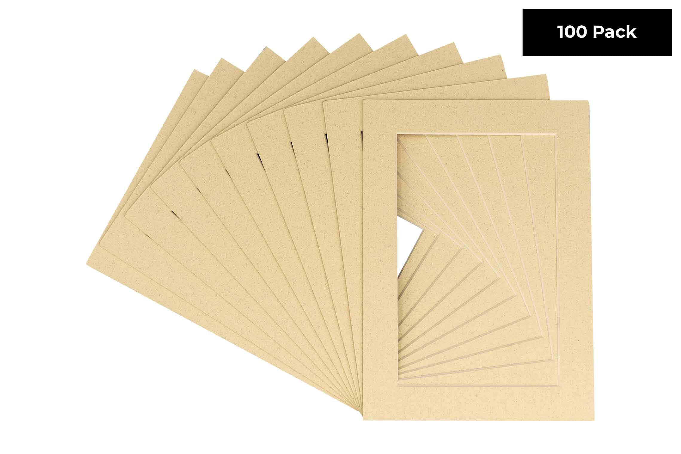 16x20 Inch Precut Tan Picture Matboard - Acid Free Bevel Cut Mat for 12x16 Photos & Artwork - Perfect for Framing, Scrapbooking, and Home Decor Display