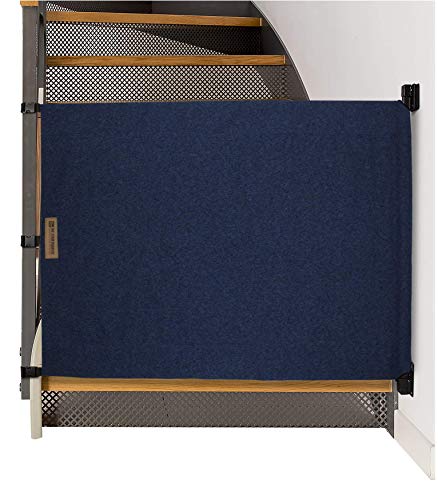 **Stair Barrier Baby & Pet Safety Gate - Adjustable Banister to Wall Baby Gate for Kids & Dogs - Heavy Duty Fabric Gate for Stairs with Banisters - Made in USA - Perfect for Homes, Apartments & Staircases**