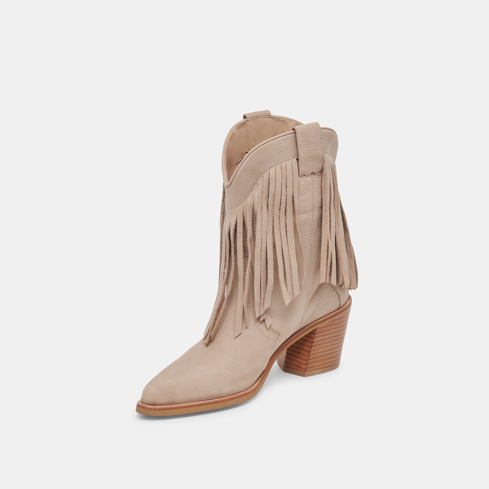 KAYLIE Women's Taupe Nubuck Ankle Boots - Comfortable Casual Shoes for Fall & Winter, Perfect for Office, Walking & Outdoor Activities